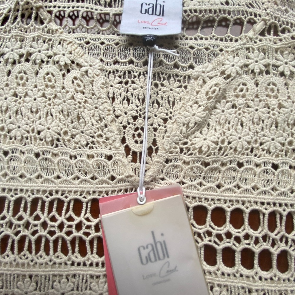 NWT CAbi Capri Crochet Top #5026 - Picture 5 of 5